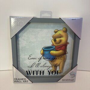 Disney 100 Winnie The Pooh Even If Were Apart Framed Wall Art 10" x 10" New